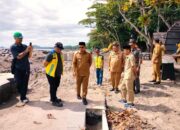 Bupati Boltara Tinjau Proyek Pembangunan Abrasi Pantai Boroko, Pastikan Progres Sesuai Rencana